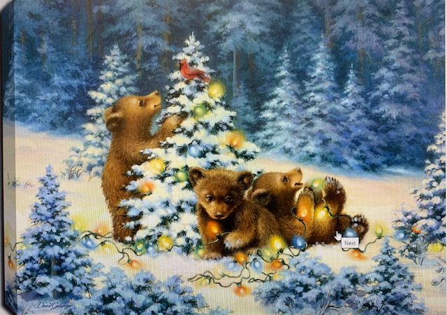 GD0067-LED Canvas : CHRISTMAS Animals