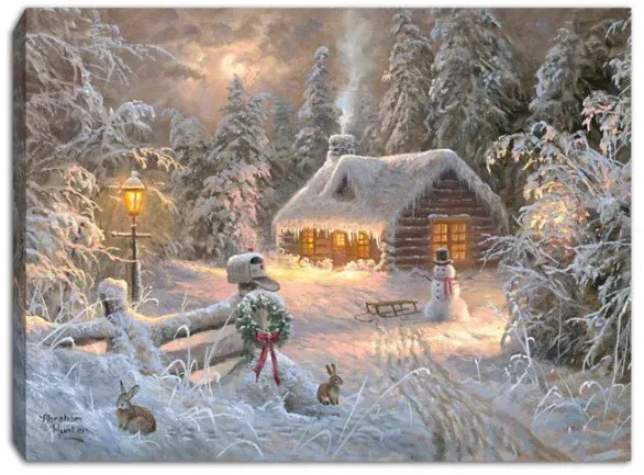 GD0105-LED Canvas : CHRISTMAS Scenery