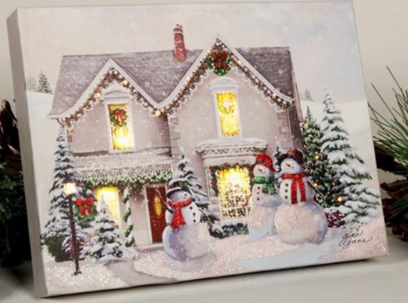 GD0078-LED Canvas : CHRISTMAS Scenery