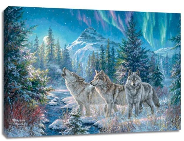 GD0070-LED Canvas : ANIMALS Wolf