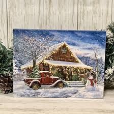 GD0039-LED Canvas : CHRISTMAS Scenery