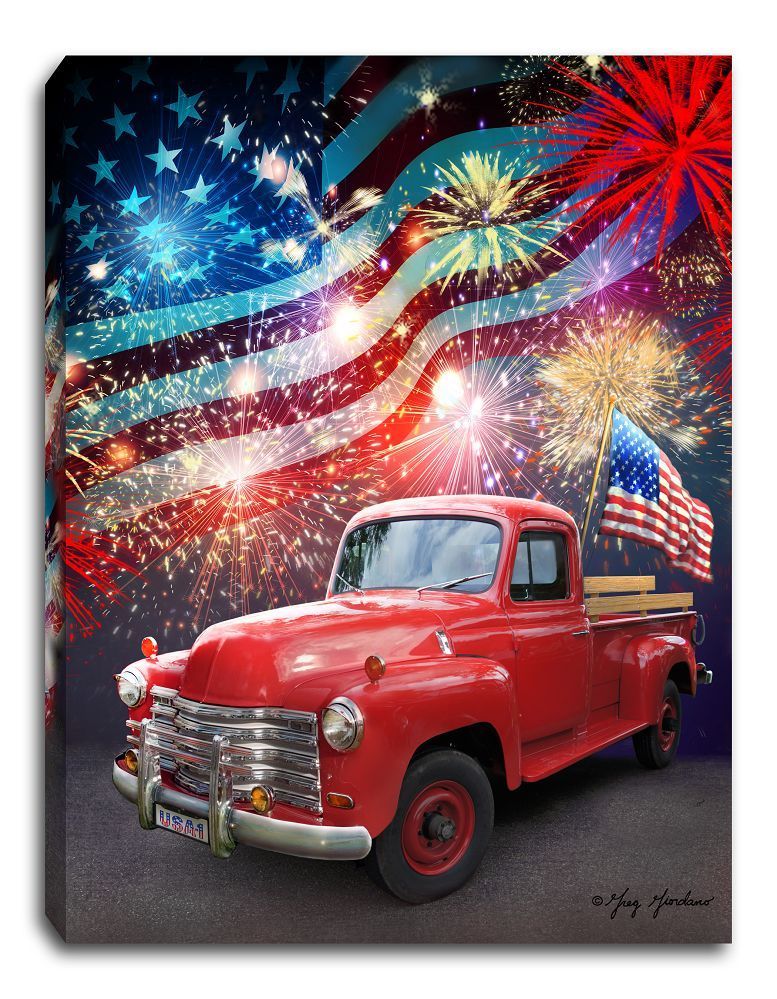 GD0051-LED Canvas : PATRIOTIC Fireworks
