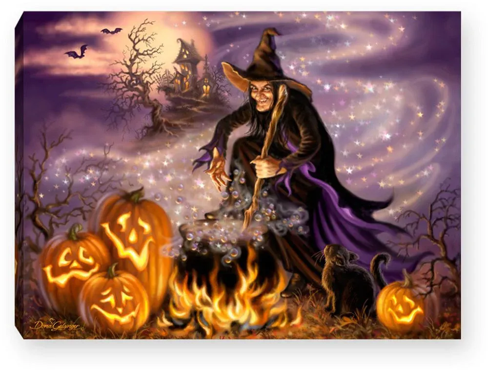 GD0058-LED Canvas : FALL Halloween