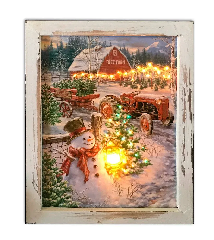 GD0002-LED Canvas : CHRISTMAS Scenery FRAMED