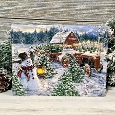 GD0041-LED Canvas : CHRISTMAS Scenery