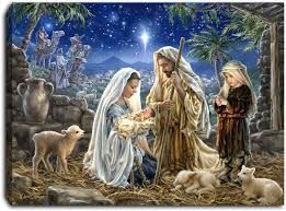 GD0042-LED Canvas : CHRISTMAS Nativity