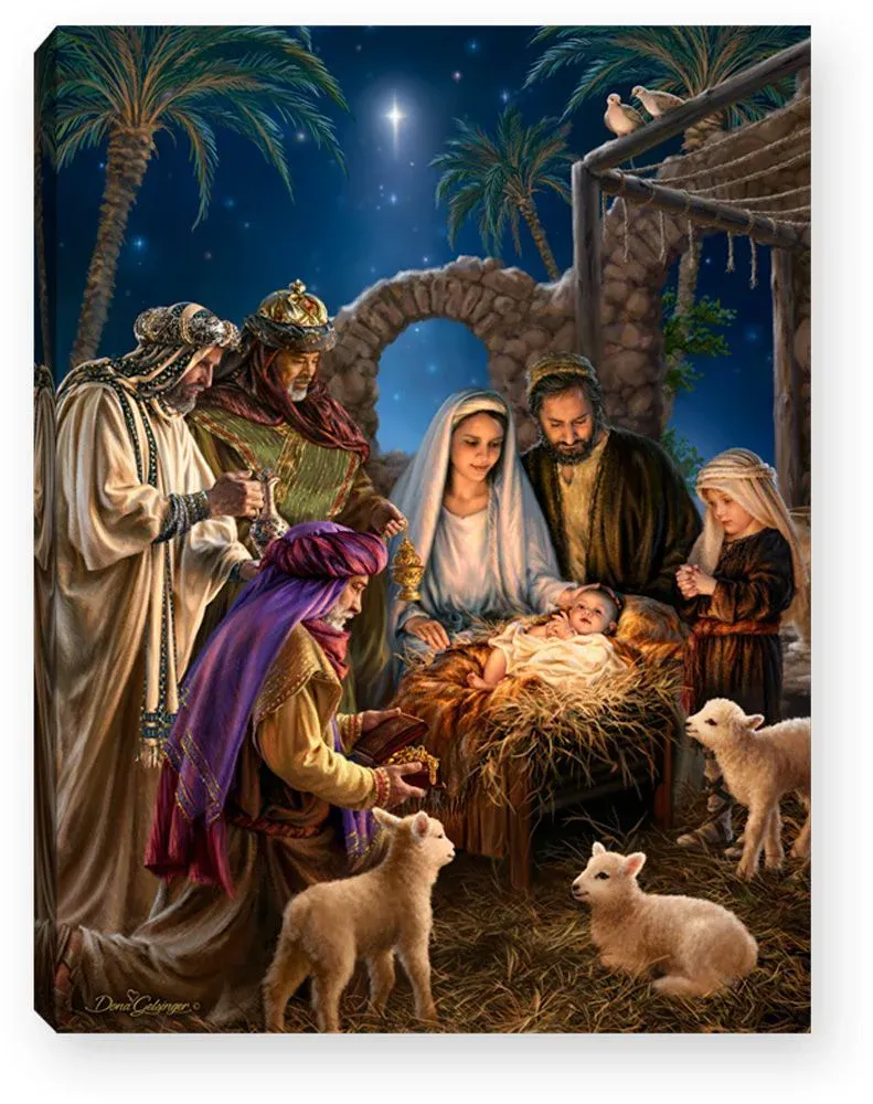 GD0060-LED Canvas : CHRISTMAS Nativity