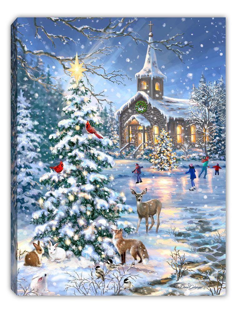 GD0059-LED Canvas : CHRISTMAS Scenery