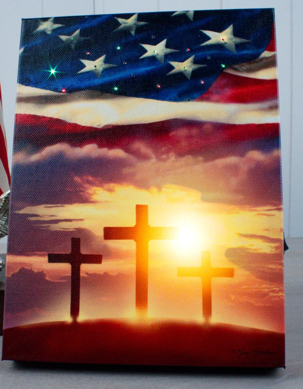 GD0115-LED Canvas : PATRIOTIC God &amp; Country