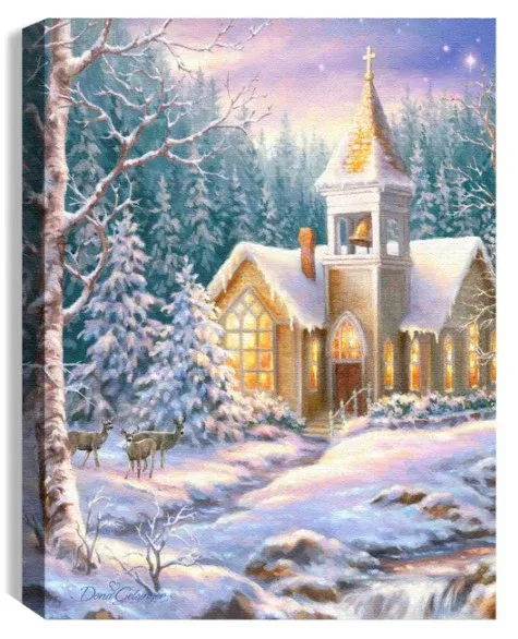 GD0100-LED Canvas : CHRISTMAS Scenery