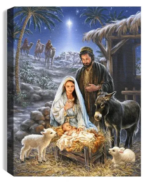 GD0101-LED Canvas : CHRISTMAS Nativity