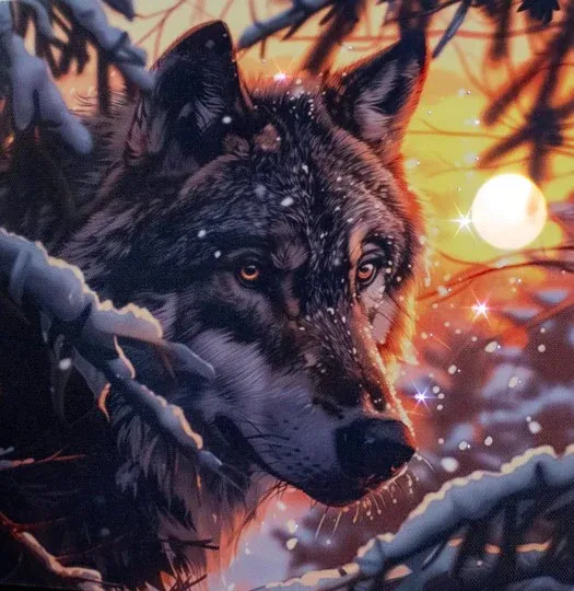 GD0131-LED Canvas : ANIMALS Wolf