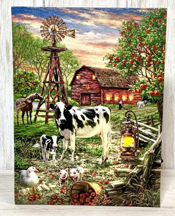GD0092- LED Canvas : ANIMALS Farm