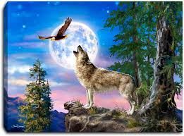 GD0024-LED Canvas : ANIMALS Wolf