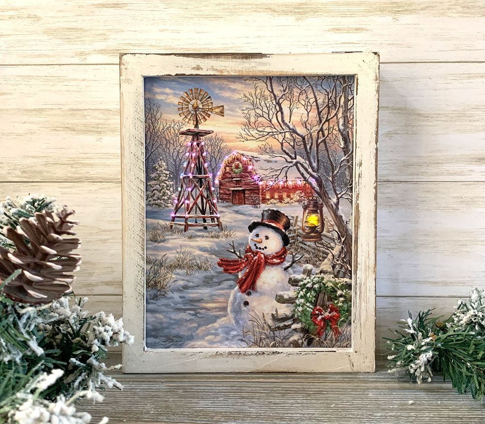 GD0004-LED Canvas : CHRISTMAS Scenery FRAMED