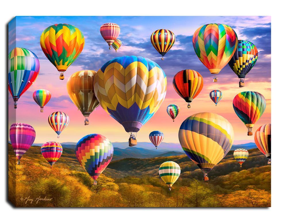 GD0044-LED Canvas : SPRING Hot Air Balloons