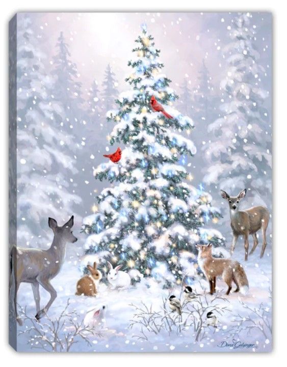 GD0079-LED Canvas : CHRISTMAS Scenery