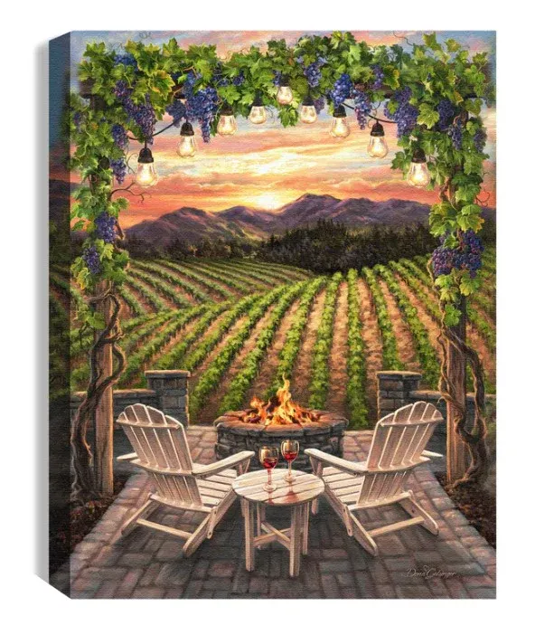 GD0089- LED Canvas : VINEYARD