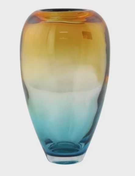 TS0066-Vase : Blue and Amber Vase