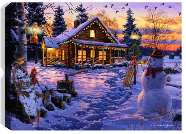 GD0103-LED Canvas : CHRISTMAS Scenery