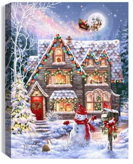 GD0102-LED Canvas : CHRISTMAS Scenery