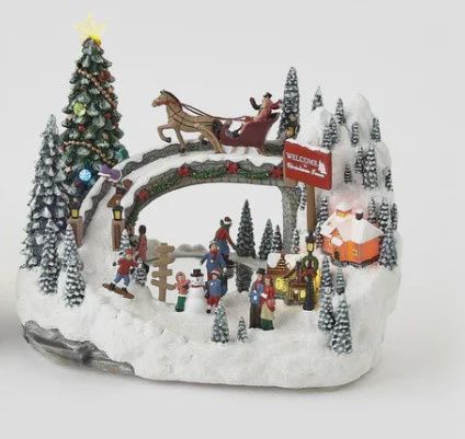 OD0004-Christmas : Animated Skating Scene, Style: HORSE SLED