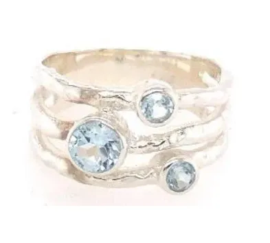 SS0249-SS Blue Topaz