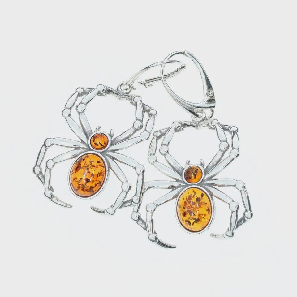 AM0300 - Cognac Amber Earrings