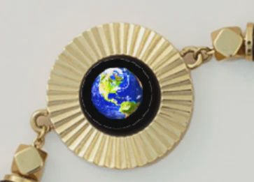 MG0143-Planet Bracelets : 14K Gold Plated, Style: Earth