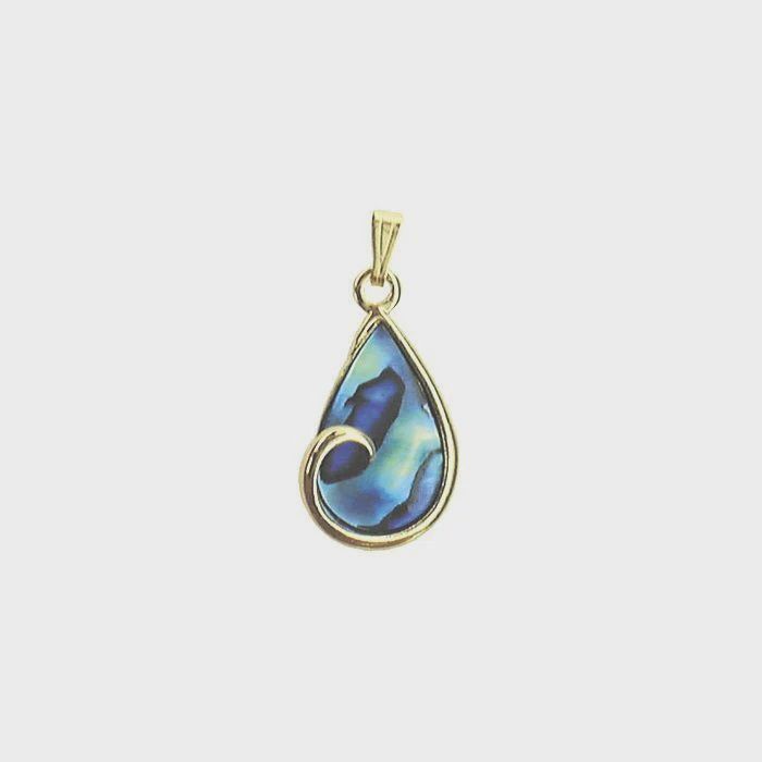 AX1198-Necklace : Teardrop Swirl (GP)