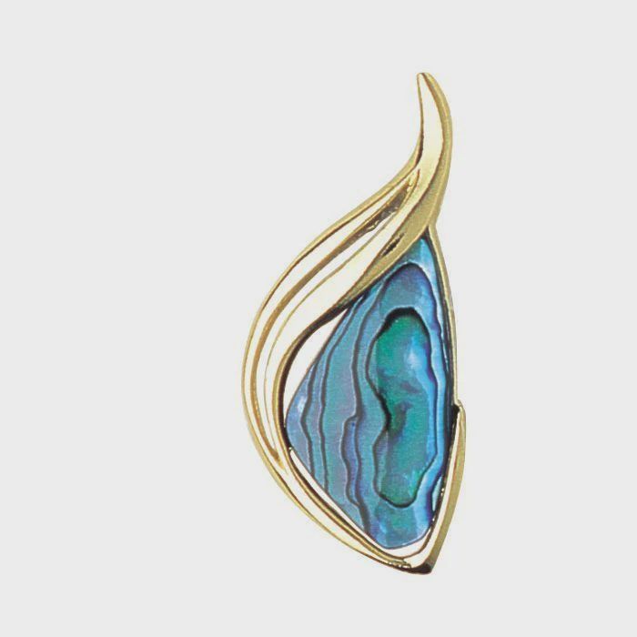 AX0461-Necklace : Teardrop Wave (GP)