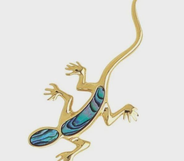 AX1059-Brooch : Gecko (GP)