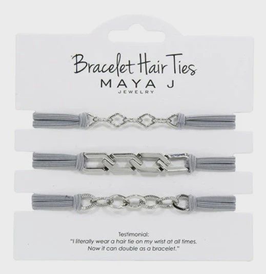 MJ0002-Silver Hair Tie : Chain