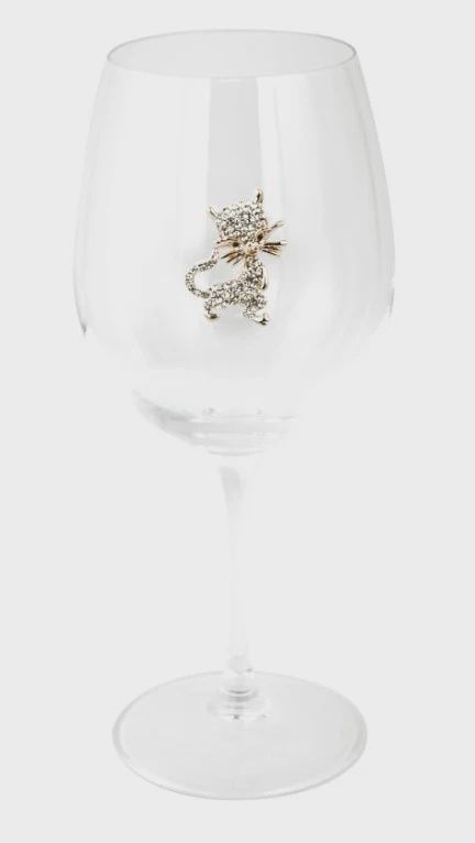 TS0061-Wine Glass : Gold Cat