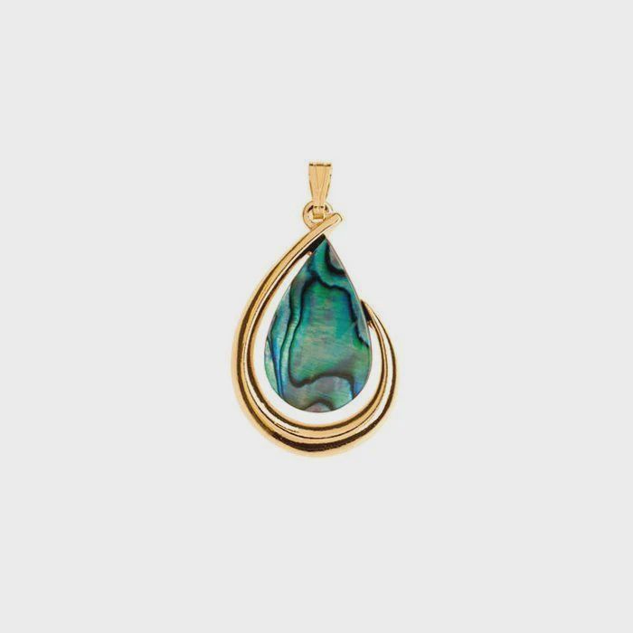 AX0922-Necklace : Double Teardrop (GP)