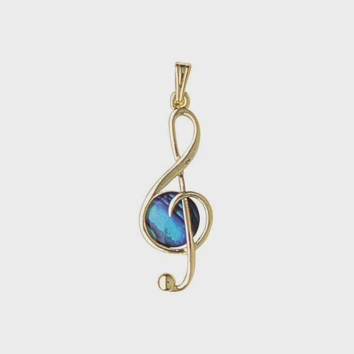 AX1083-Necklace : Treble Clef (GP)