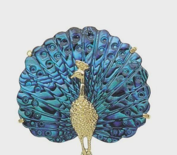 AX0930-Brooch : Peacock (GP)