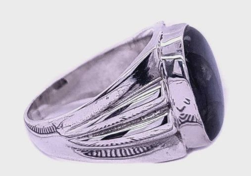 BB0436-Men's Ring : Black Onyx