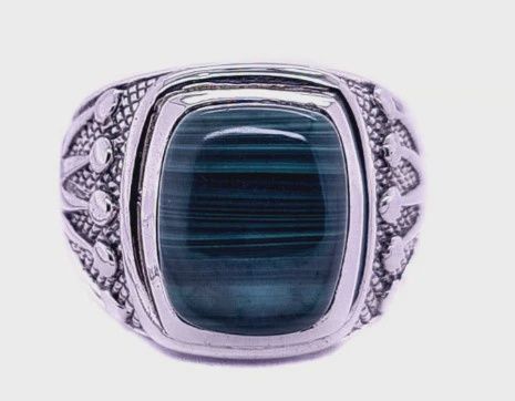 BB0429-Men's Ring : Malachite