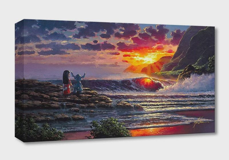 DA0108-Stitch : Lilo and Stitch Share a Sunset