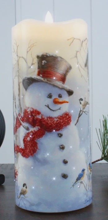 GD0120-LED CANDLE : Snowman