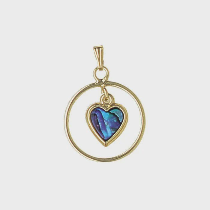 AX1081-Necklace : Heart Circle (GP)