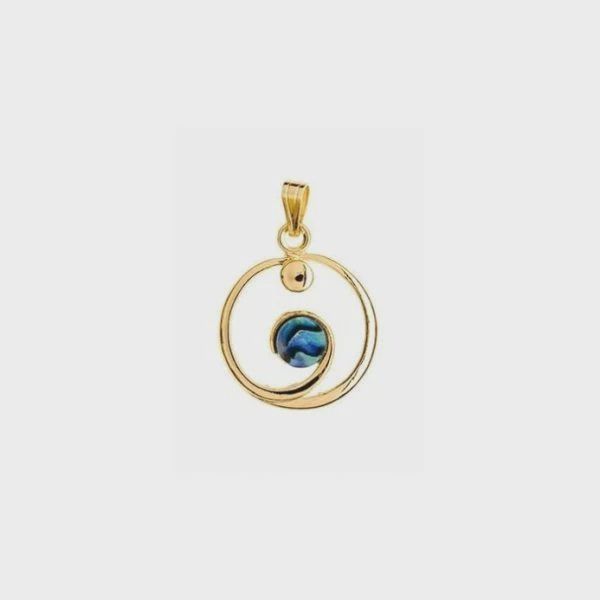 AX1194-Necklace : Circle Wave (GP)