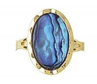 AX1085-Ring : Scalloped Oval (GP)