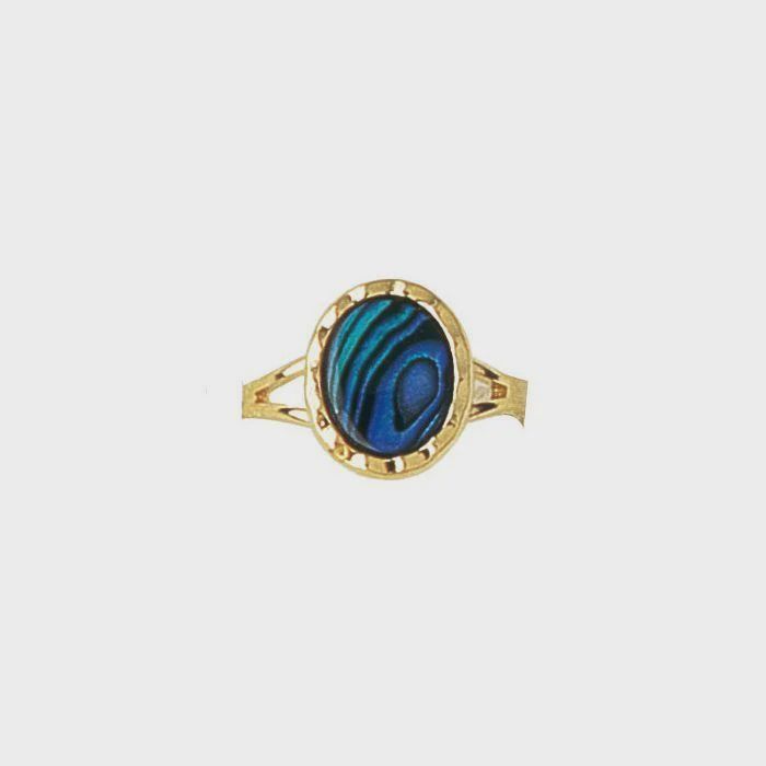 AX1084-Ring : Scalloped Oval (GP)