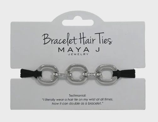 MJ0005-Silver Hair Tie : Chain