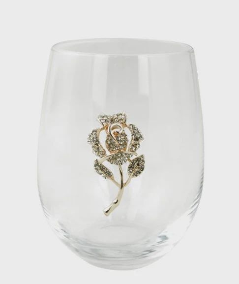 TS0064-Wine Glass : Gold Rose