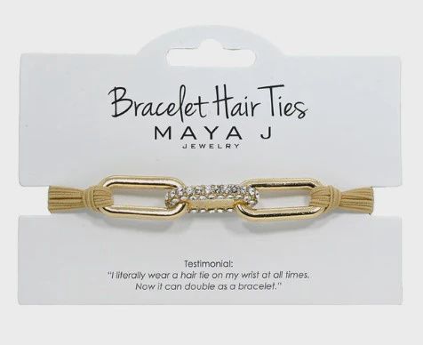 MJ0006-Gold Hair Tie : Chain