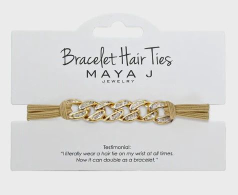 MJ0008-Gold Hair Tie : Chain