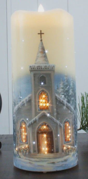 GD0123-LED CANDLE : Christmas Chapel